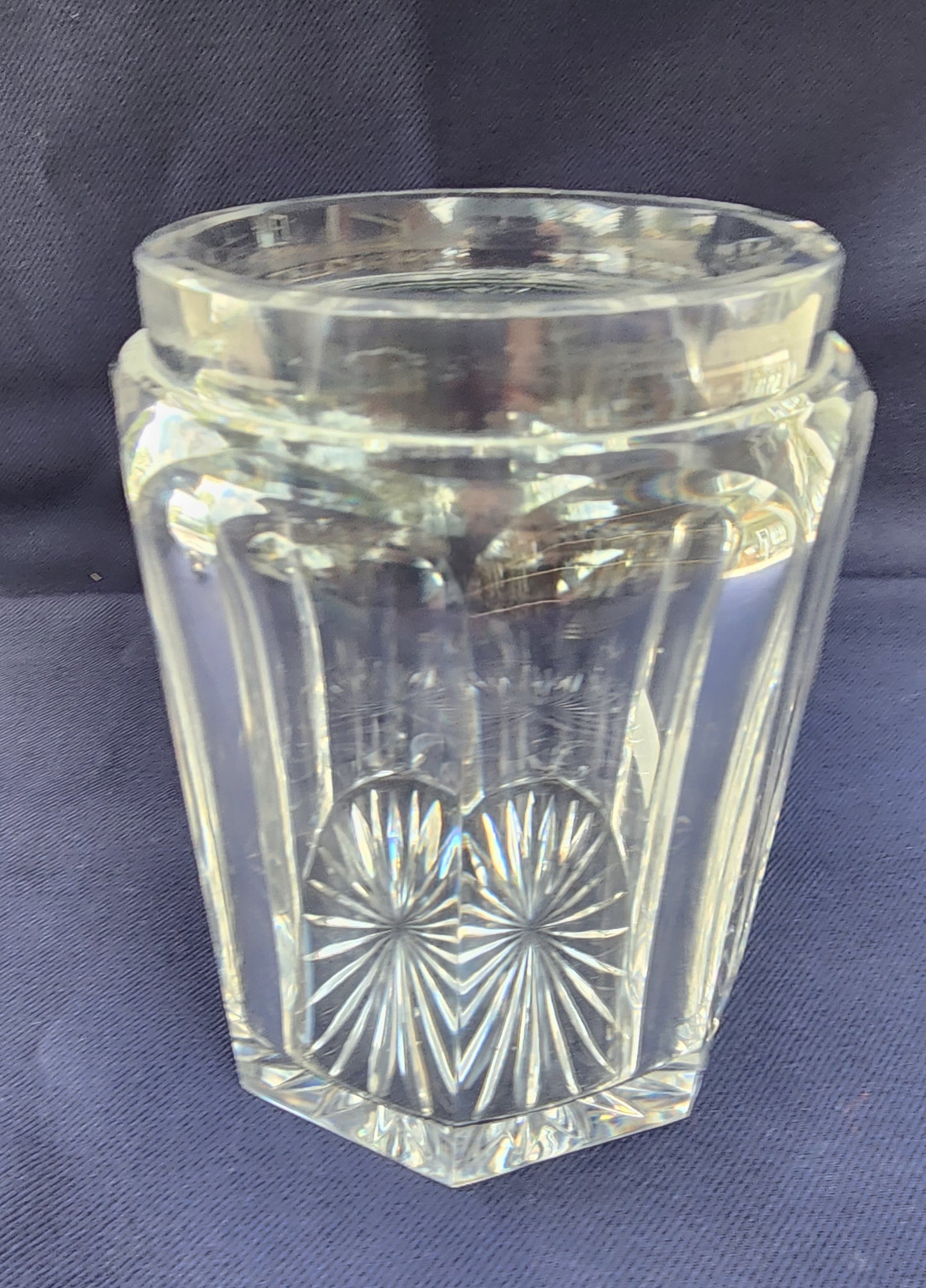 Hawkes American Brilliant Period hand Cut mouth blown blank jar