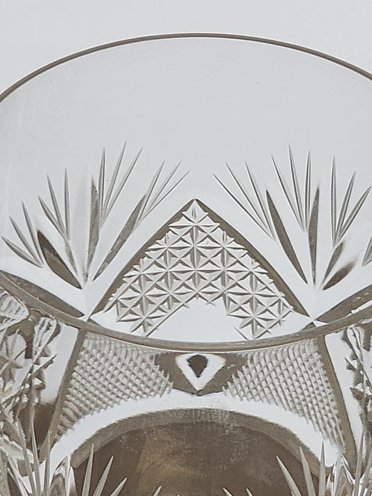 Hand cut goblet crystal