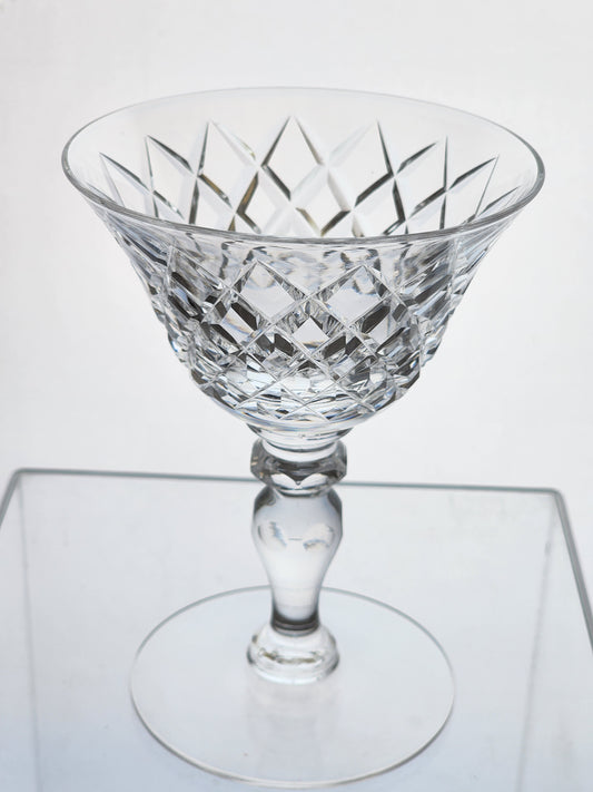 Signed Hawkes ABP Delft Diamond American Brilliant Period hand Cut sherbet