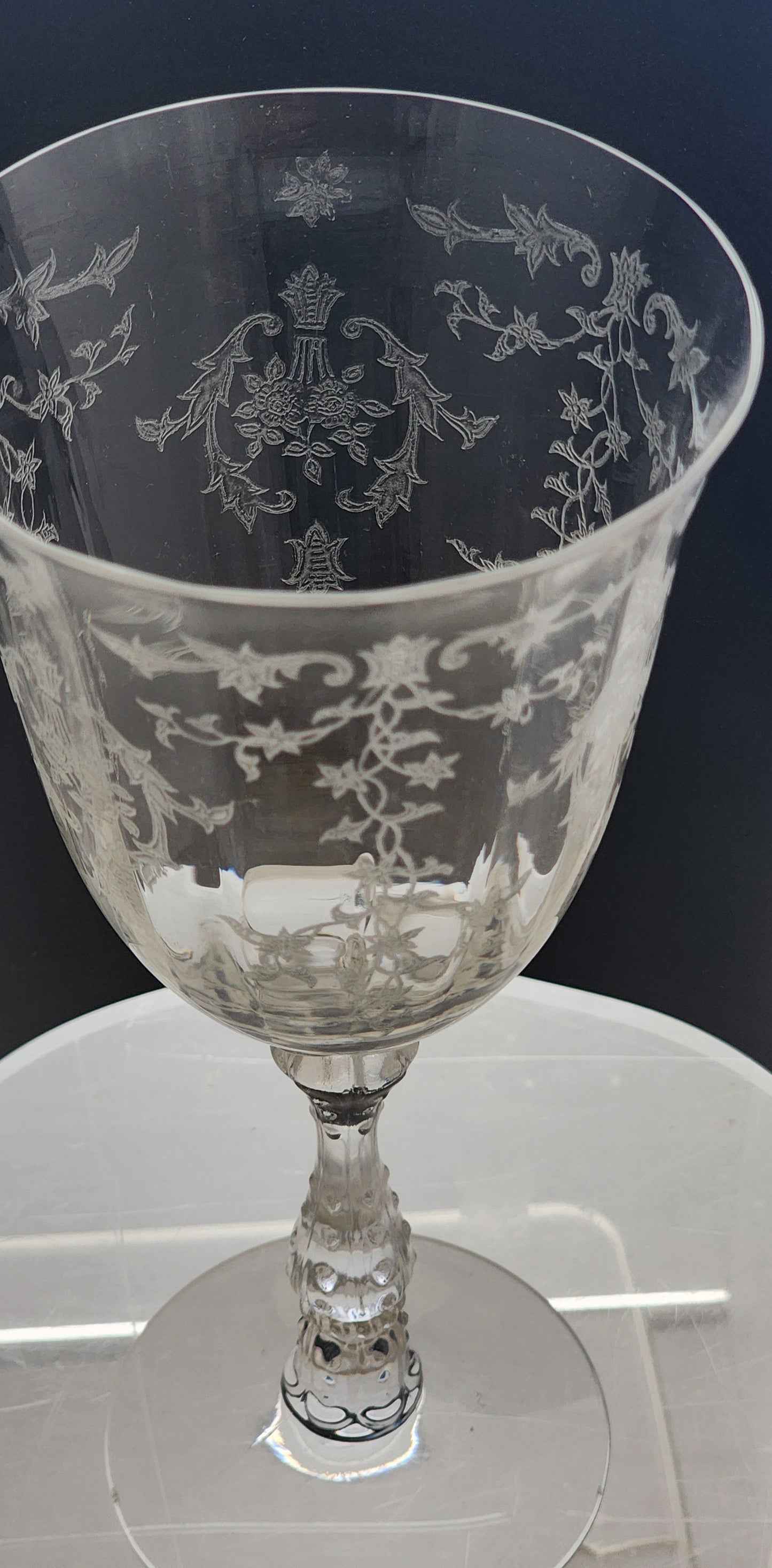 Fostoria goblet glass Navarra pattern Crystal