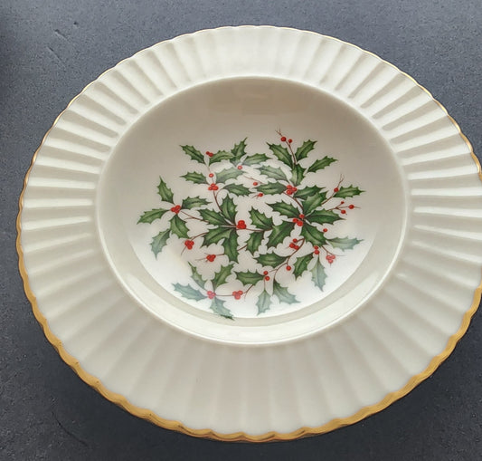 lenox Holiday Dimensions fruit desert dish 3 pieces