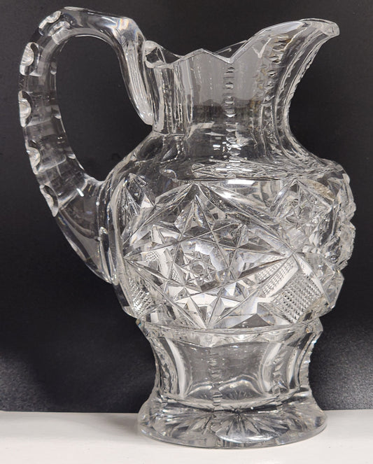 ABP cut glass signed Hawkes creamer American