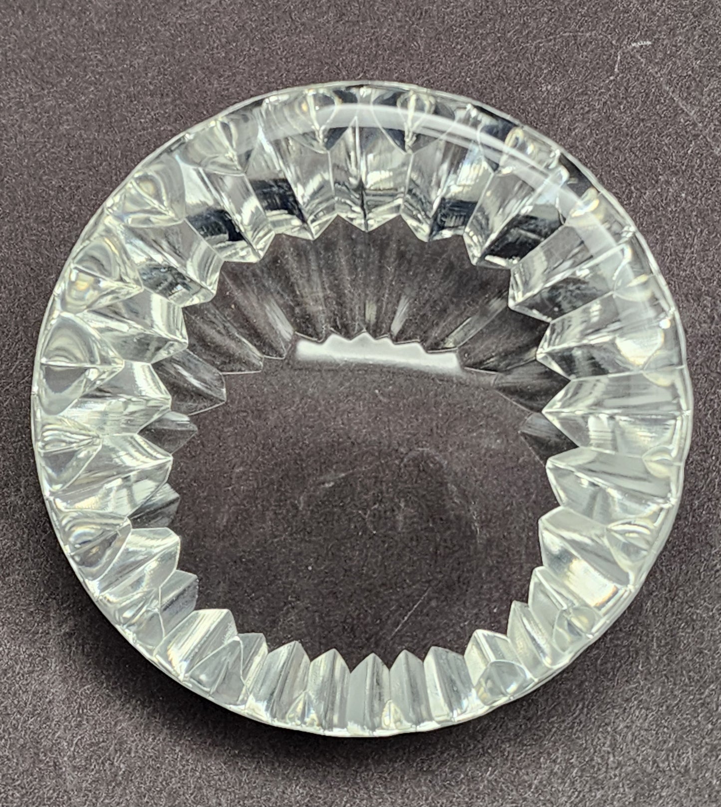 Hand cut glass paperweight, 24% lead crystal Great for engravers