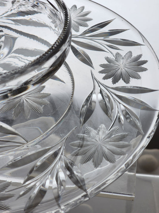 Cut glass chip and dip bowl abp