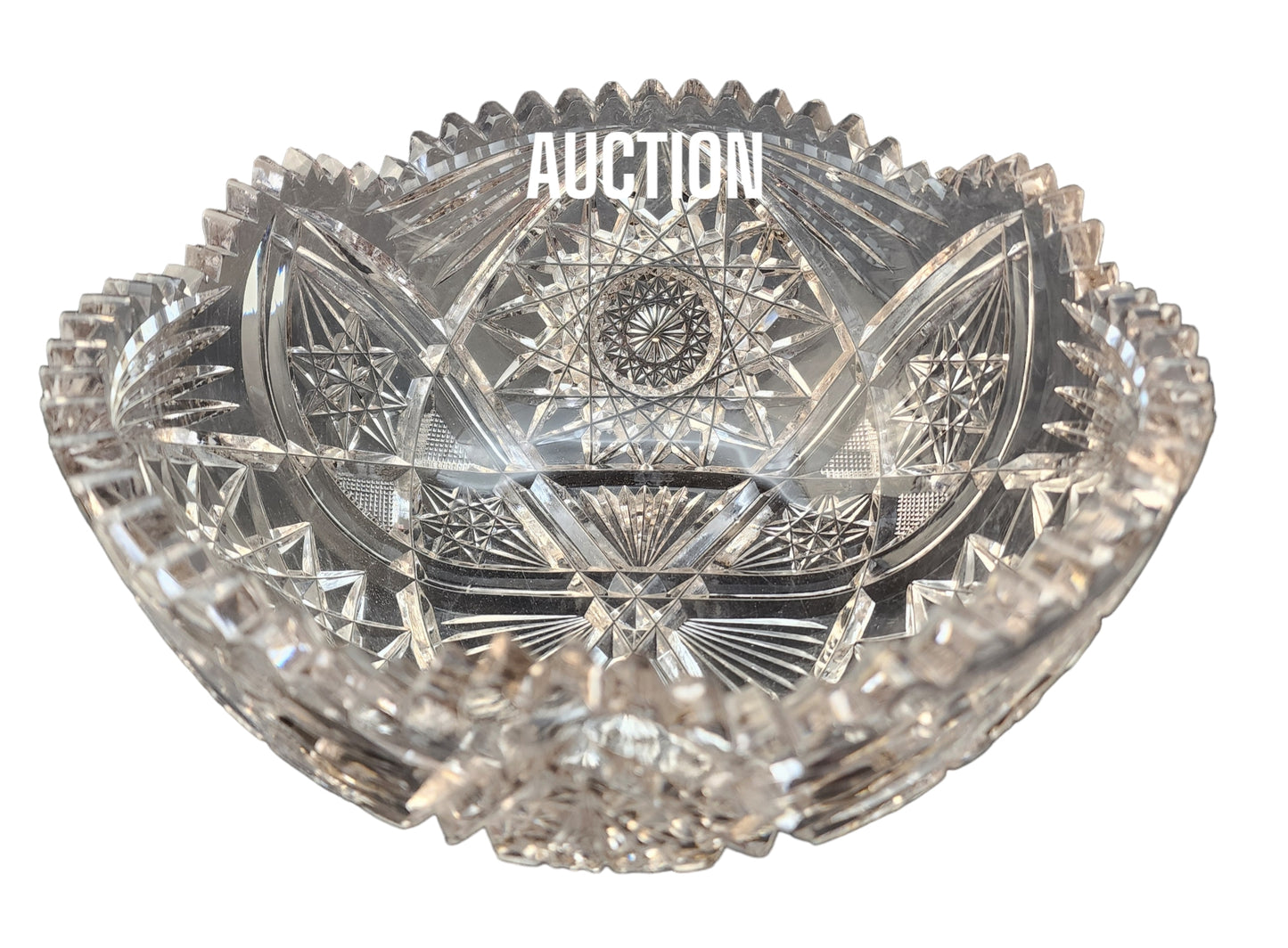 ABP bowl hand cut glass