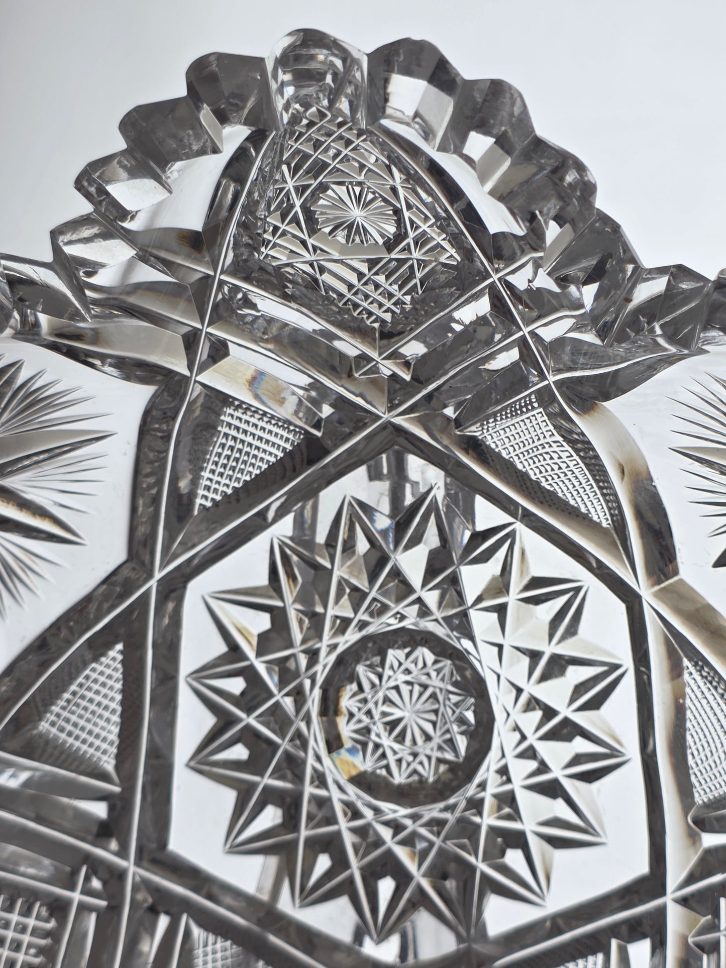 ABP cut glass blown out Dish American brilliant period pa15