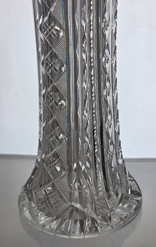 ABP cut glass vase antique Libbey