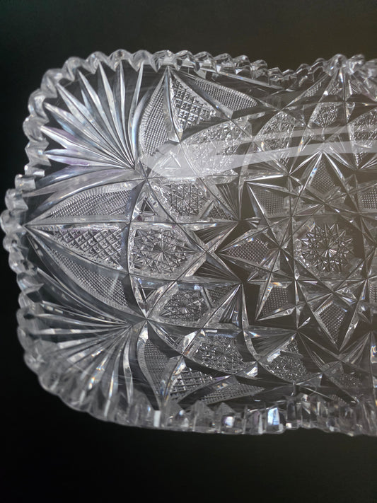 ABP Cut glass rectangular shape tray bob21