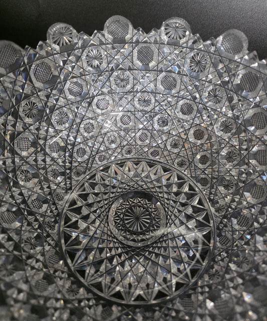 ABP cut glass bowl American brilliant period 1886 -1915 bob53