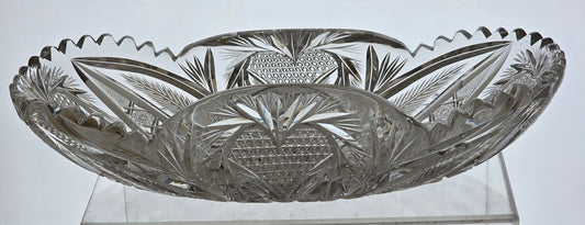 ABP Cut glass rectangular folded bread tray bob56