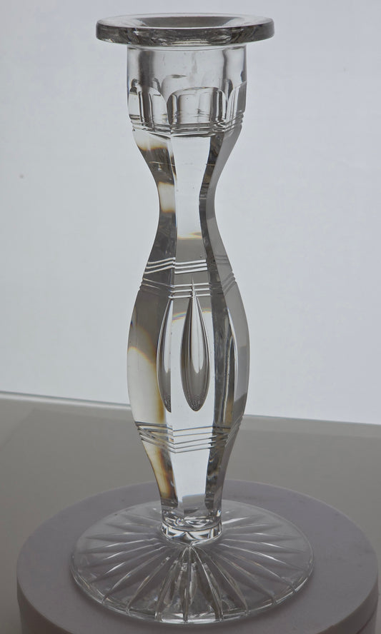 Pair of hand Cut Glass candle sticks Antique Bob28