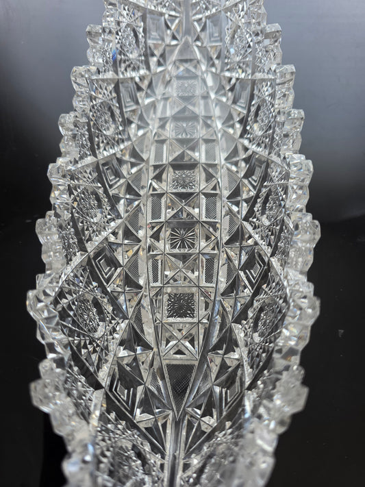 Signed Clark ABP Cut glass rectangular prima Donna tray bob67