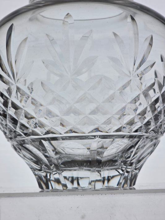 Hand Cut Glass vase Lenox USA crystal Signed one of a kind