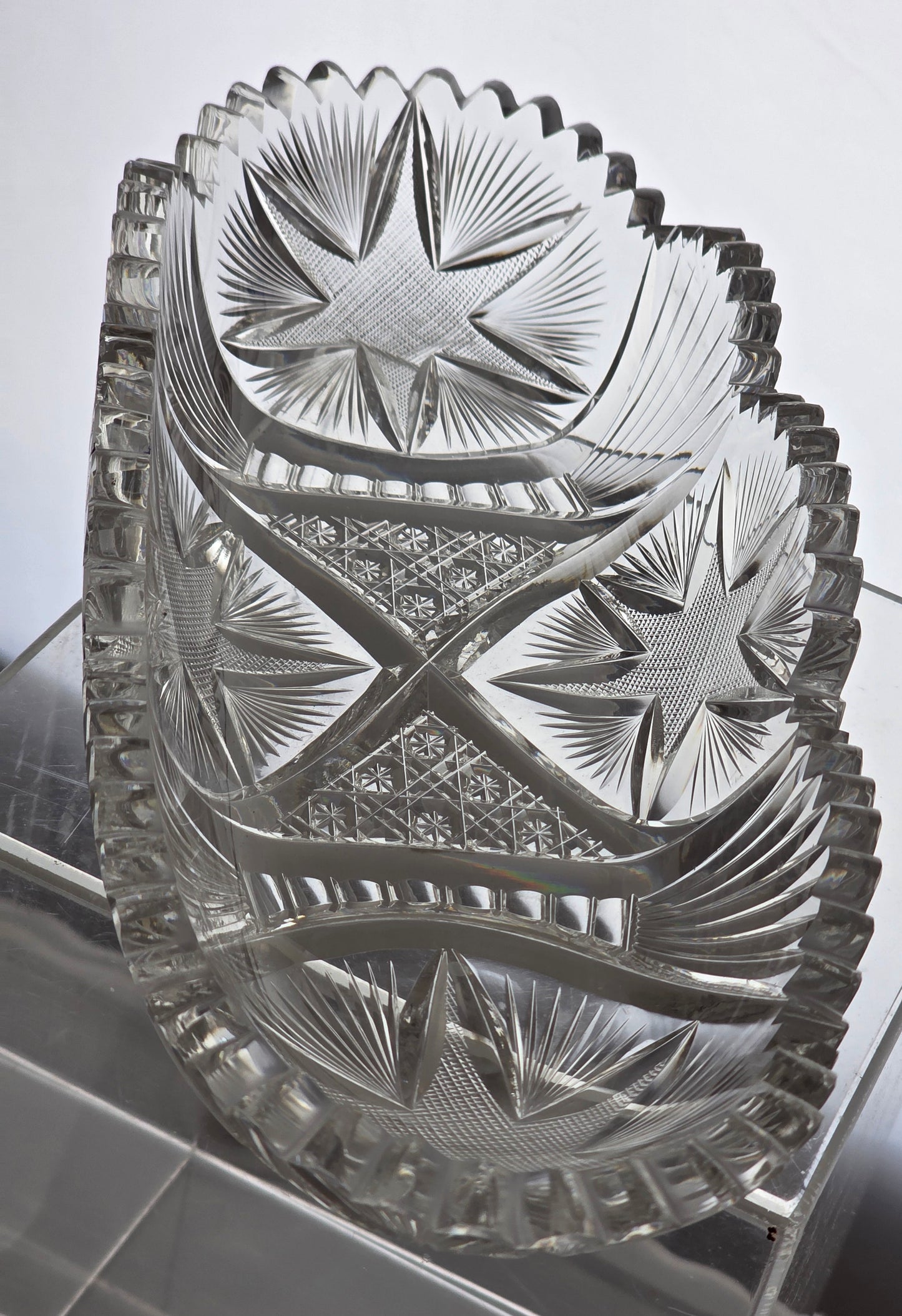 ABP Crystal Cut Glass celery star