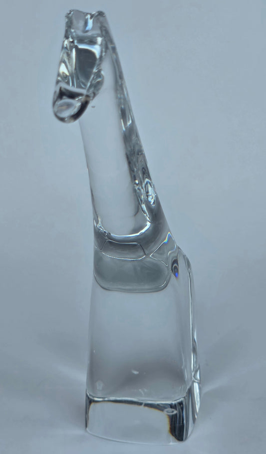 Signed Baccarat glass giraffe