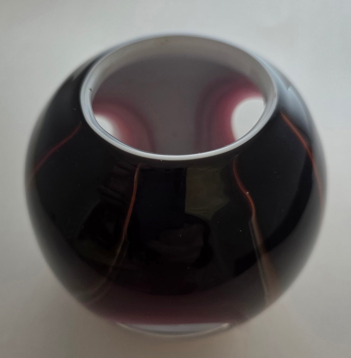 Art glass rose bowl / votive