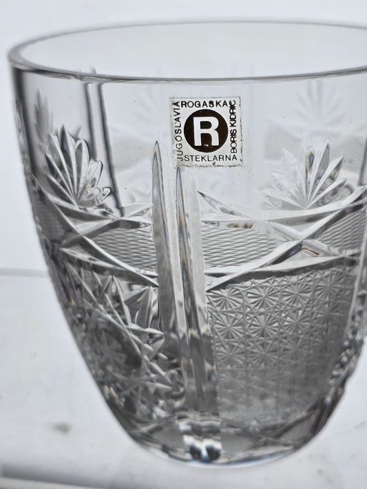 Pair Cut glass Rogaska dor Crystal Hand cut crystal