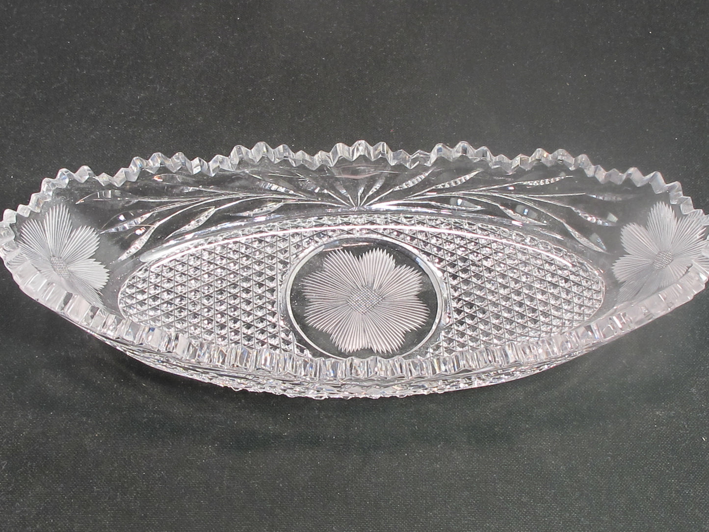ABP Crystal Cut Glass celery flower