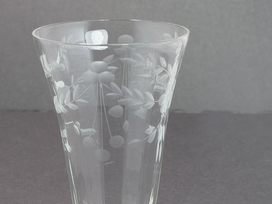Hand cut sherry clear glassware Seneca? 1960's