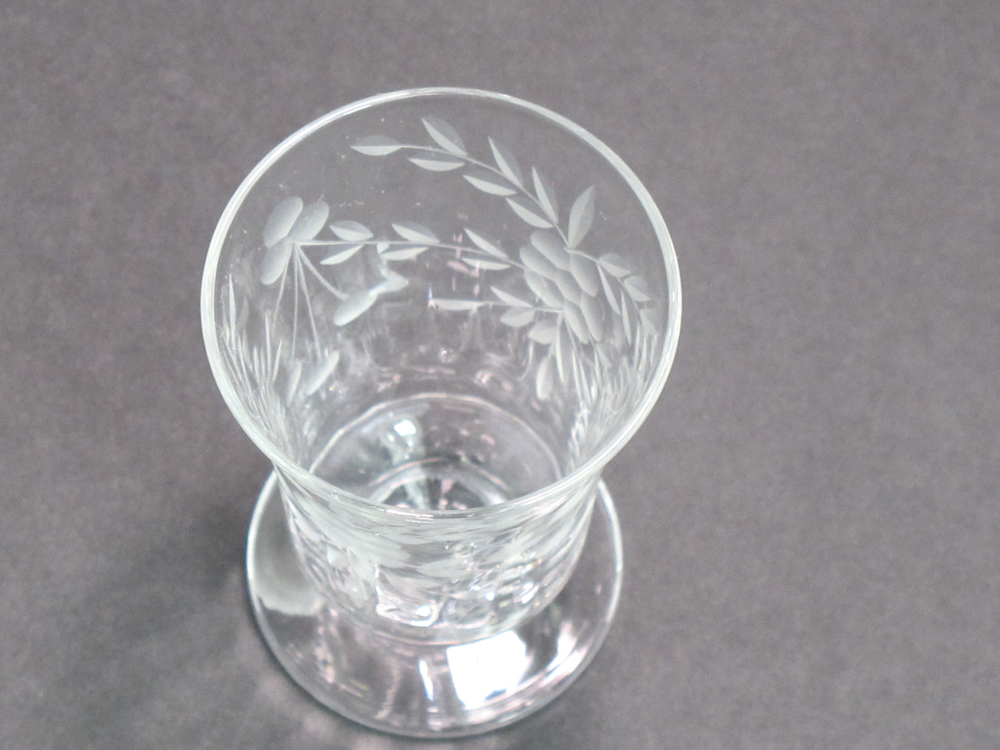 Hand cut sherry clear glassware Seneca? 1960's