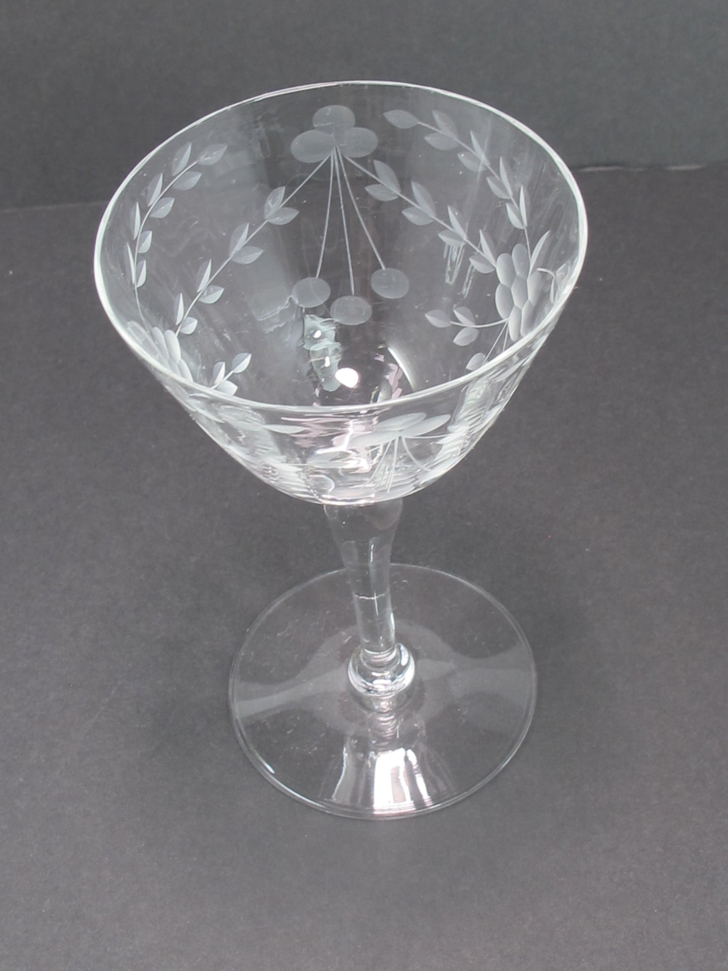 Hand cut Port clear glassware Seneca? 1960's