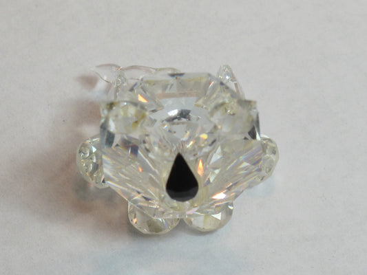 Swarovski mini duck crystal black eyes