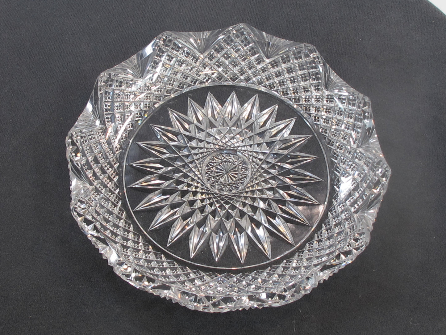 ODDS and ends Brilliant Period hand Cut Glass re-purposed