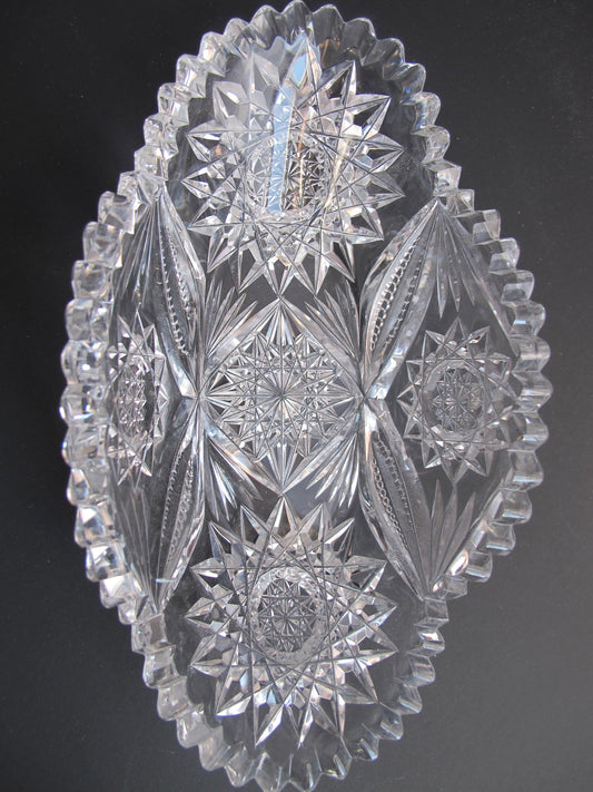 Signed Fry bonbon American Brilliant Period Cut Glass Antique - O'Rourke crystal awards & gifts abp cut glass