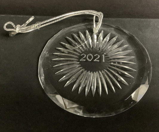 Hand cut Christmas Glass ornament 2025