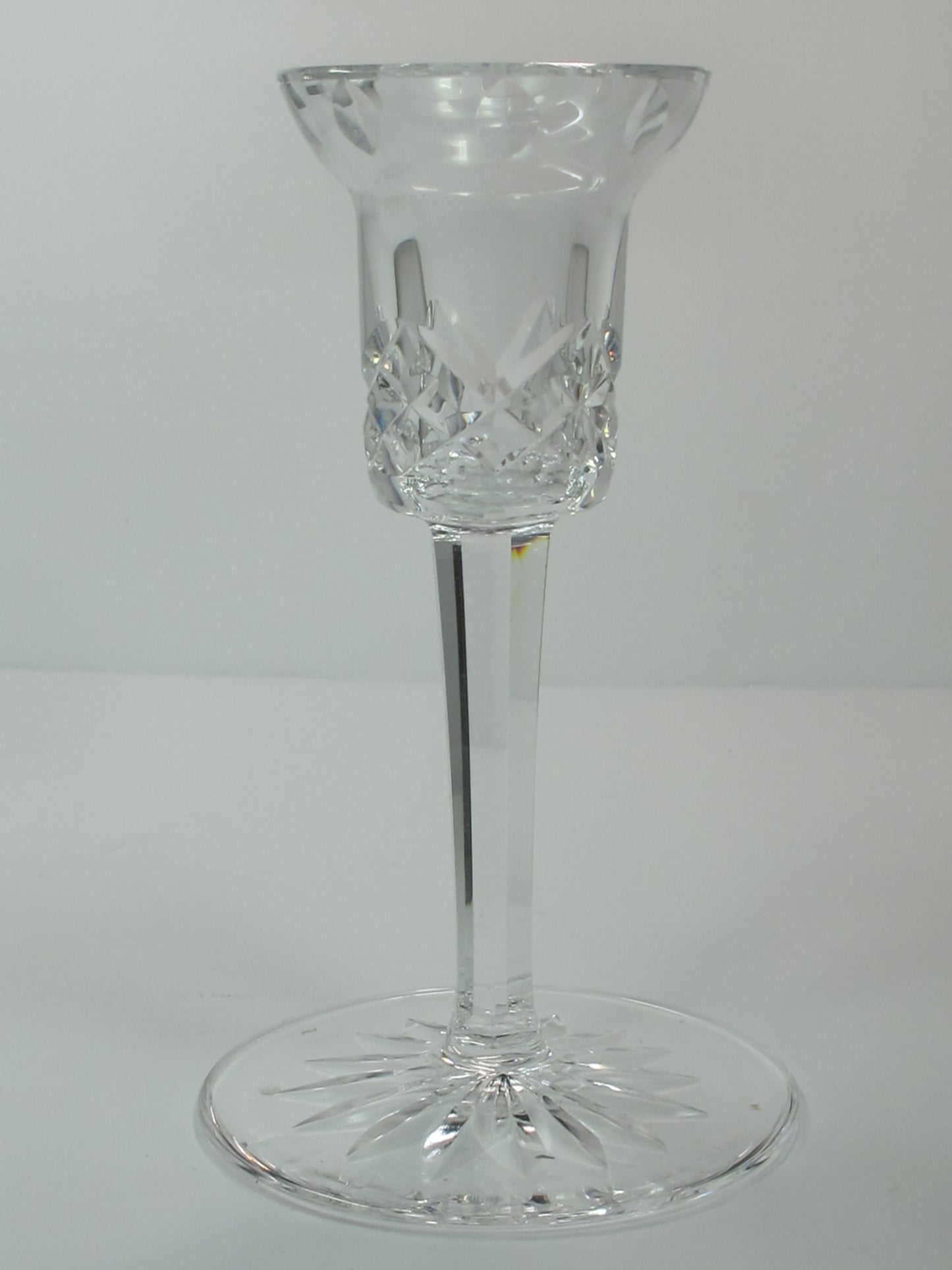 Signed Waterford Pair candlesticks Hand cut