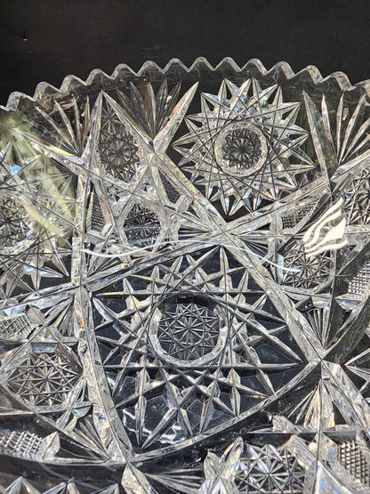 ABP cut glass bowl American brilliant adm