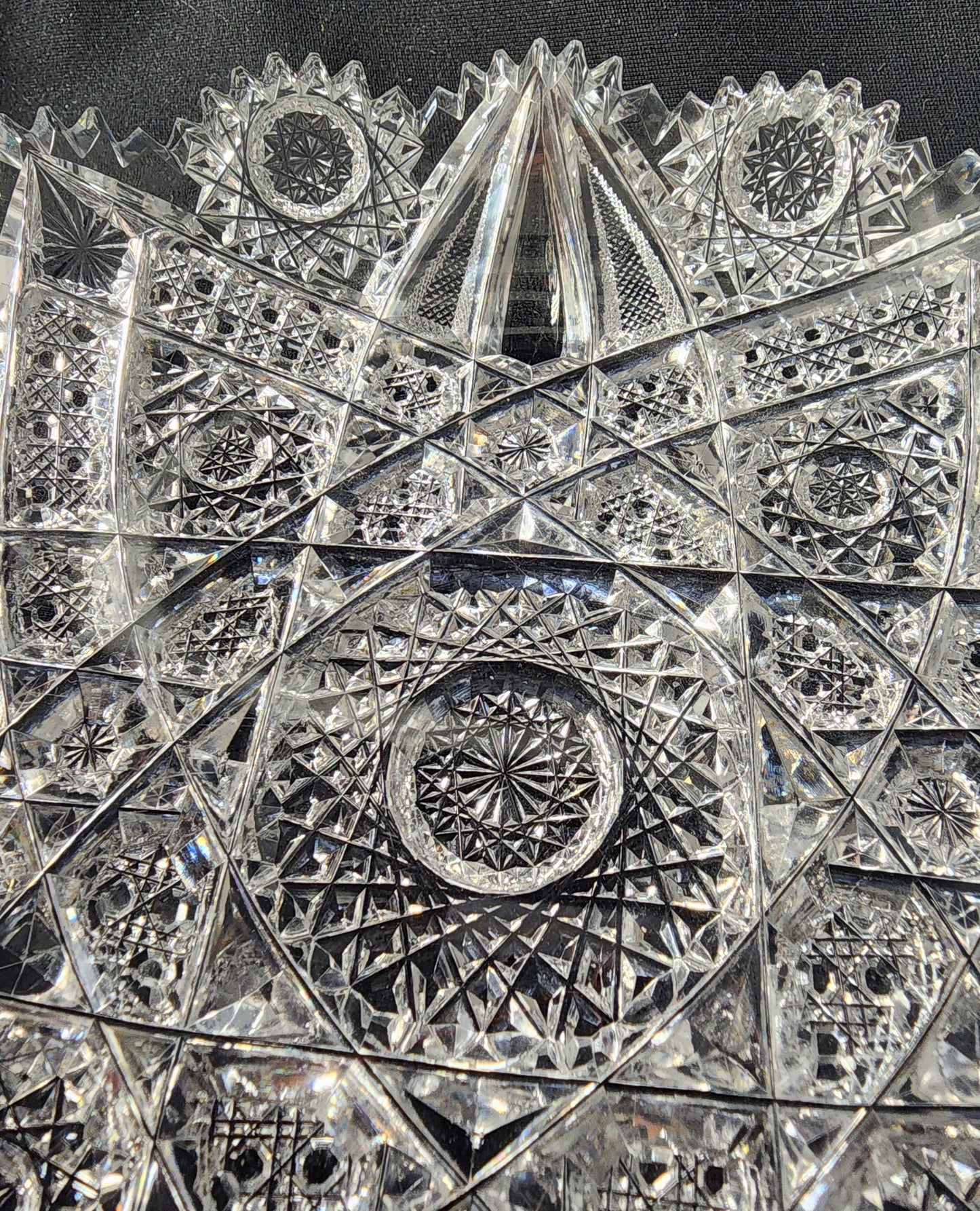 Bowl Restored Hoare hand cut glass mouth blown Blank