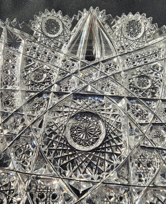 Bowl Restored Hoare hand cut glass mouth blown Blank