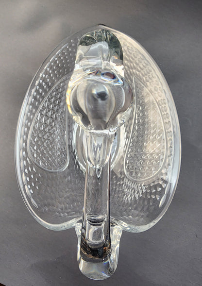 Hand cut glass swan