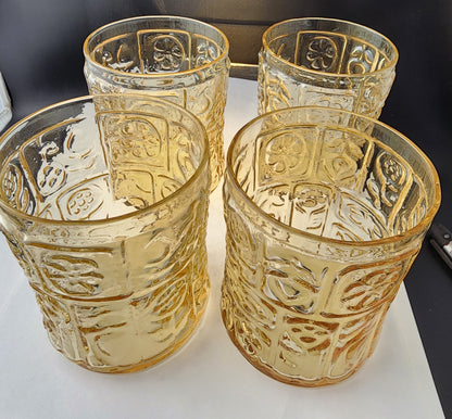 Bryce amber dor glass 4 piece Replacement