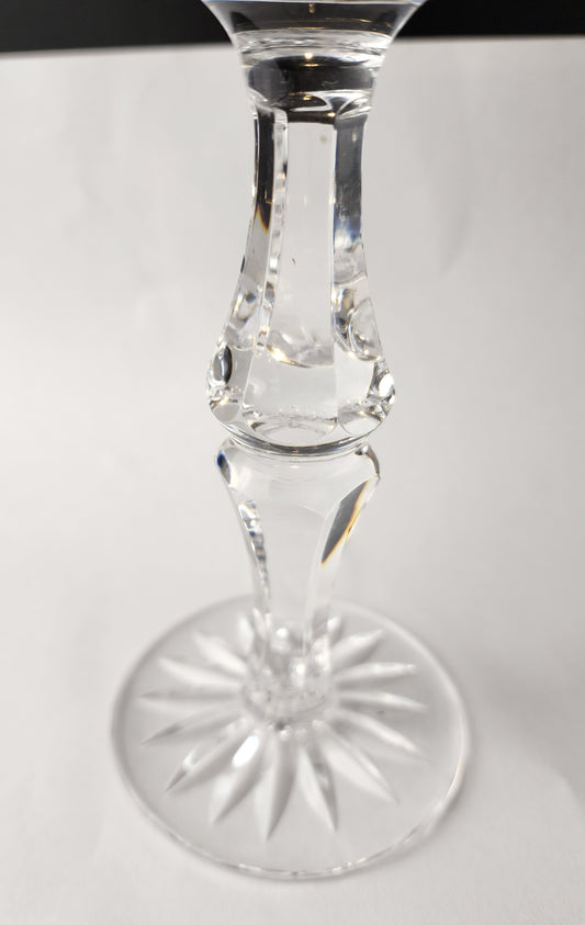 Signed Tyrone Candle sticks Pair Crystal Ireland