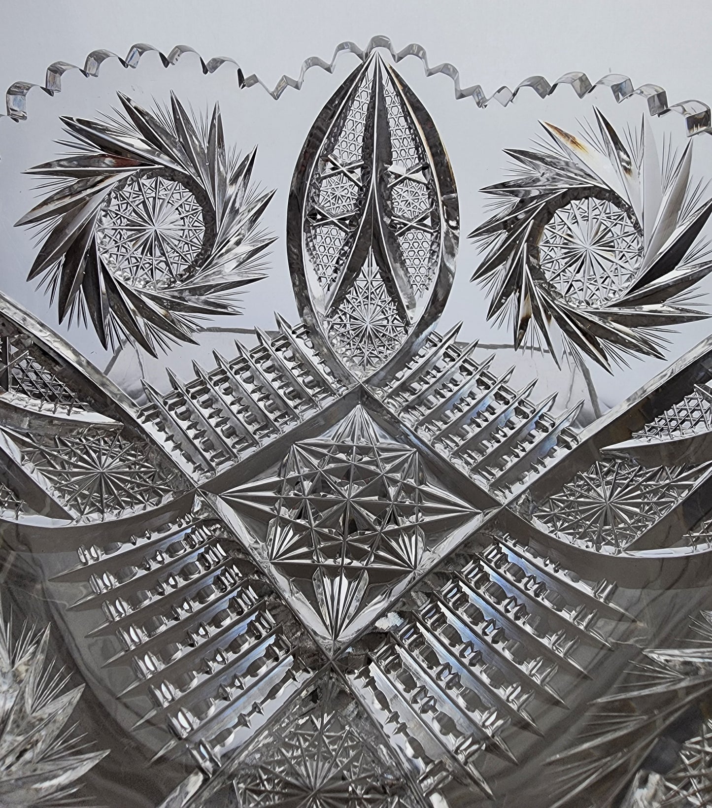 ABP bowl hand cut glass 224