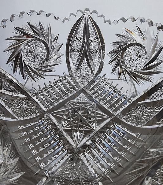 ABP bowl hand cut glass 224