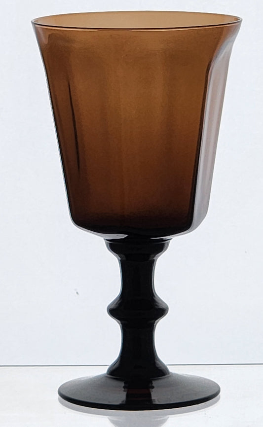 Lenox brown Antique pattern goblet lead Crystal Made in USA