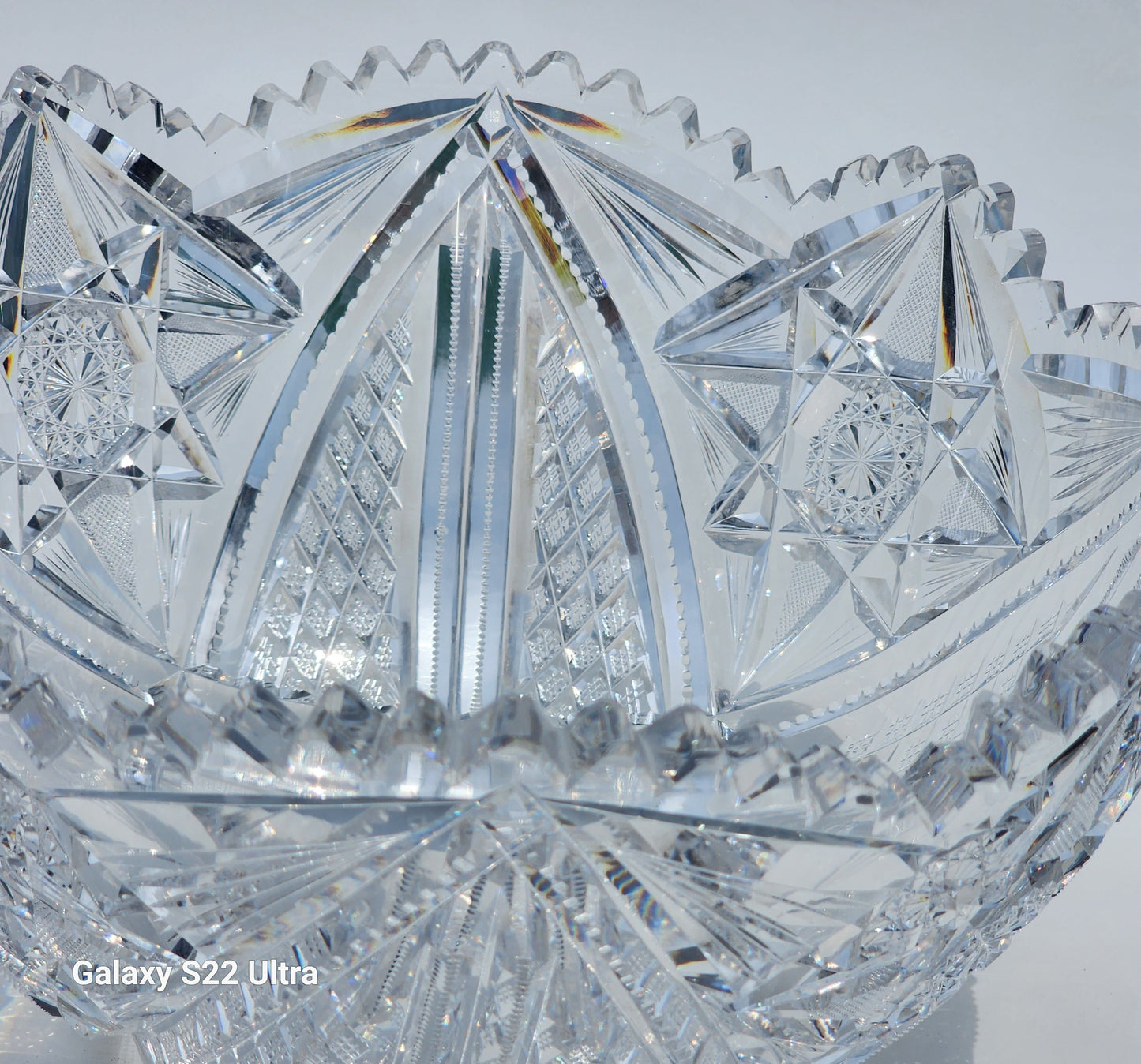 ABP bowl hand cut glass mouth blown Blank