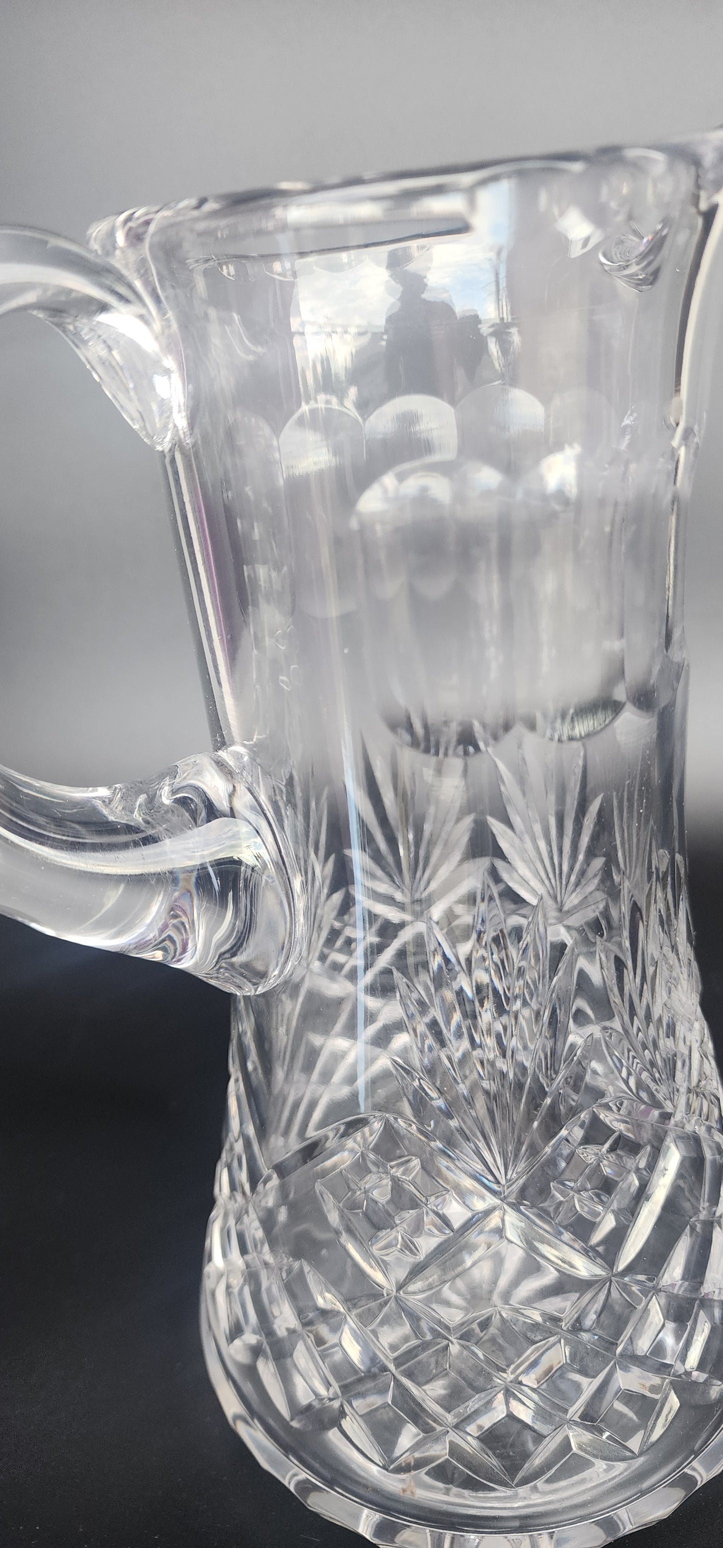 Cut glass pitcher lead crystal