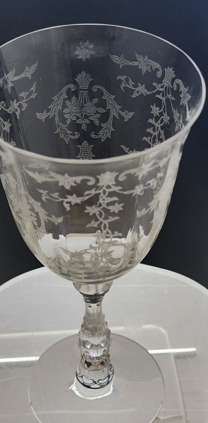 Fostoria goblet glass Navarra pattern Crystal