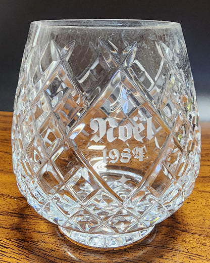 Crystal votive Hand blown Noel 1984.Made in USA