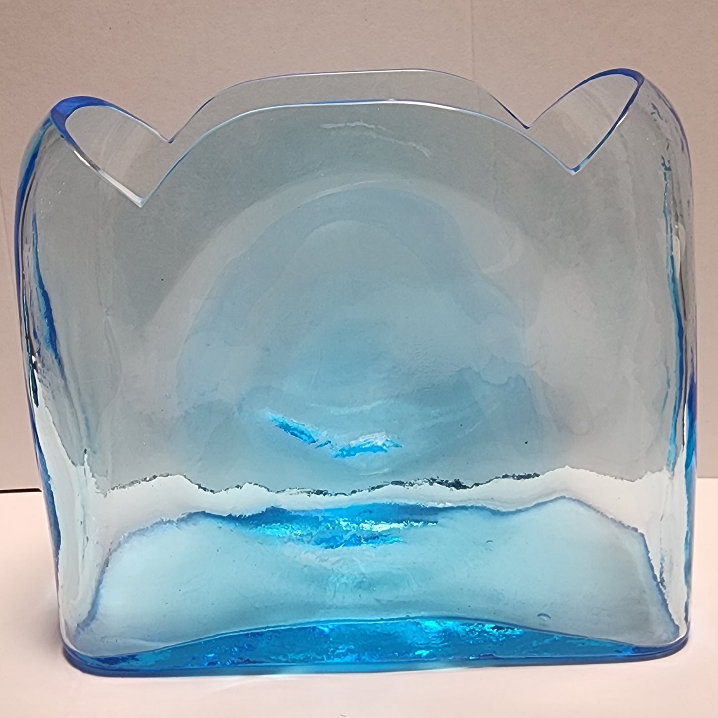 Bryce glass cerulean blue glass whimsey glass vase