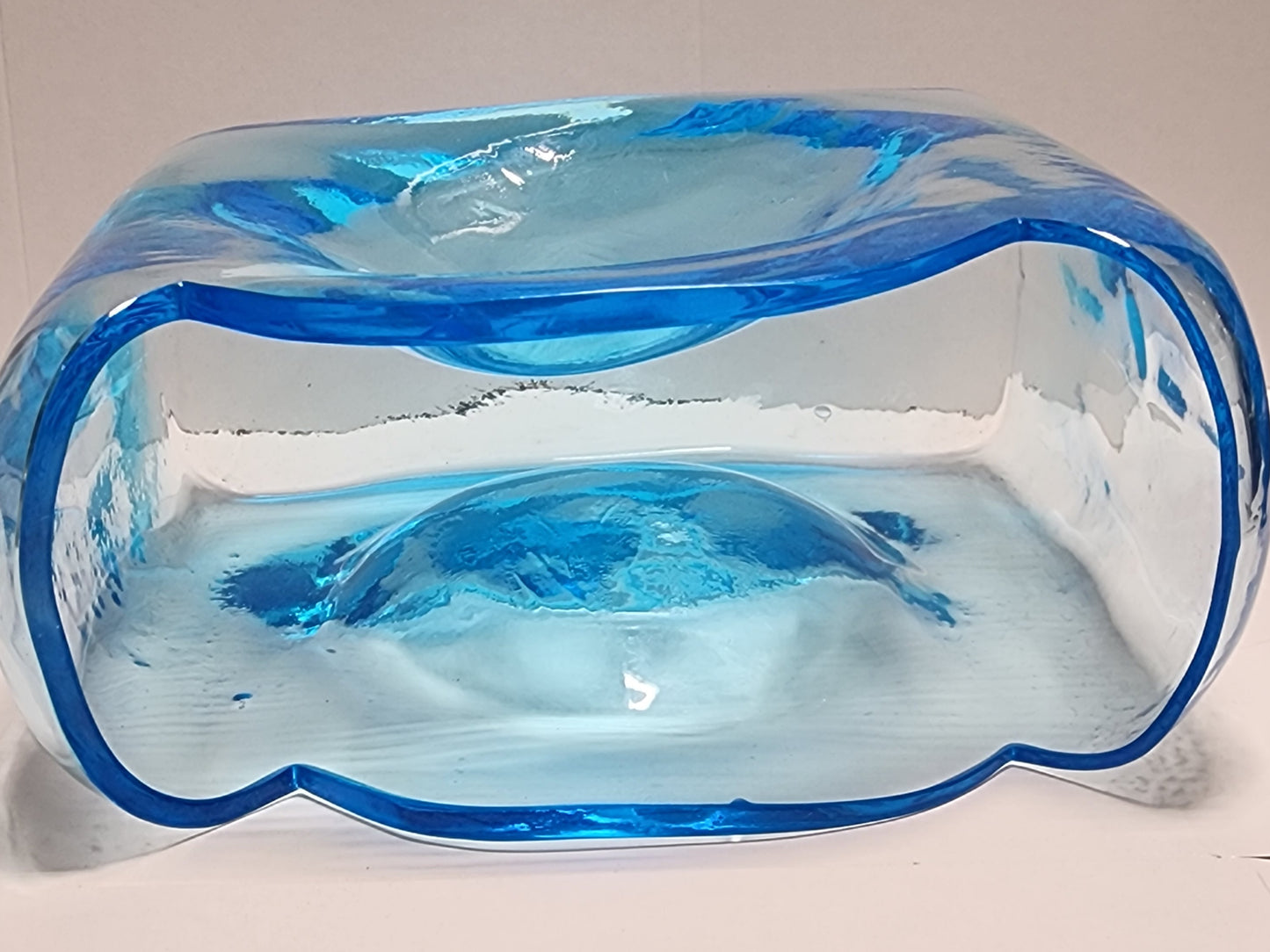 Bryce glass cerulean blue glass whimsey glass vase