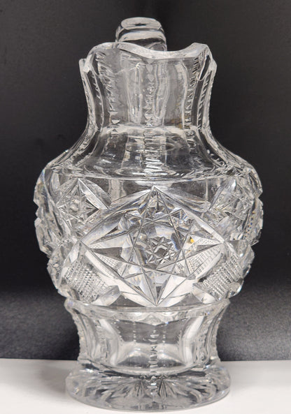 ABP cut glass signed Hawkes creamer American