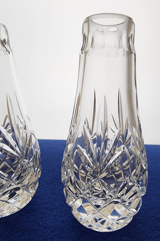 Signed Lenox Cut glass Crystal Charleston bud vase Made in USA Signed pair