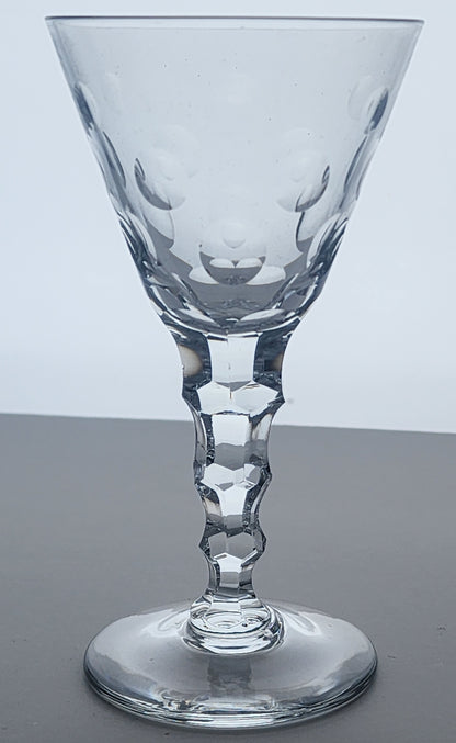 4 piece Duncan Miller Cut glass Splendor tall sherbet Crystal  Made in USA