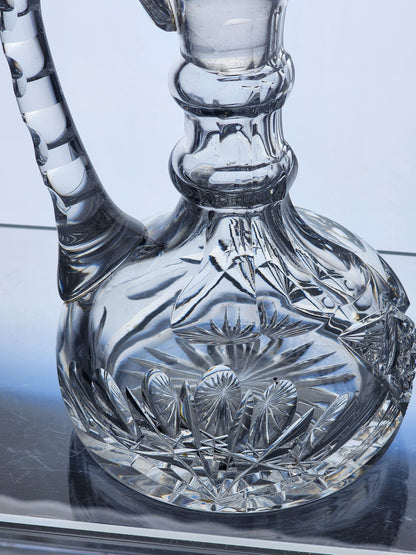 Cut glass abp Antique handled cruid