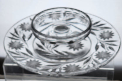 Cut glass chip and dip bowl abp